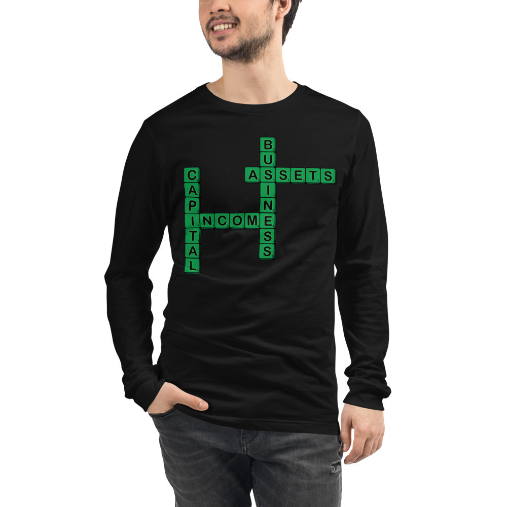 Money Game Scrabble Long Sleeve Tee